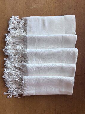 Set of 5 Pashmina Scarf/Wrap - NEW - Cream